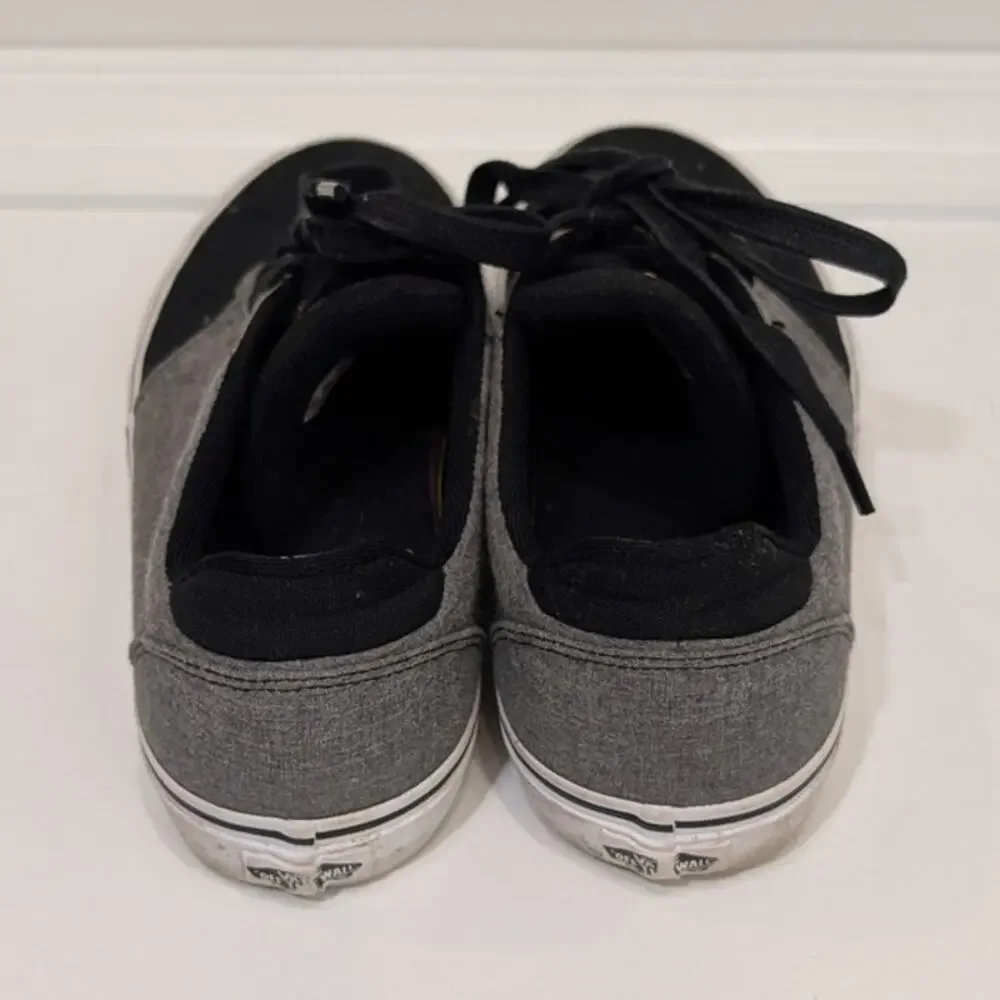 Vans Atwood Delux Sneaker Grey Black Canvas Casual Emo Grunge Athleisure Size 10